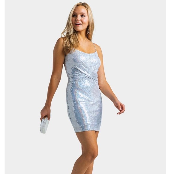 NWT Francesca’s Ángela Mini Strappy Shimmer Dress - Picture 1 of 2